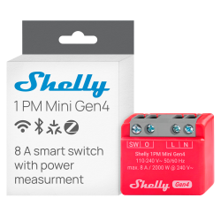 Shelly 1PM Mini Gen4 - WiFi 2.4 GHz / Bluetooth / Zigbee -  Inte