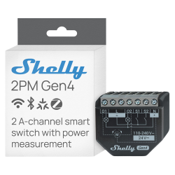 Shelly 2PM Gen4 - WiFi 2.4 GHz / Bluetooth / Zigbee -  Interrutt