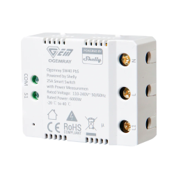 Ogemray Smart Relay 25A - WiFi 2.4 GHz / Bluetooth  - Rel Inteli