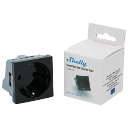 Shelly Socket for Wall Display Stand Black - Adaptador tipo ench