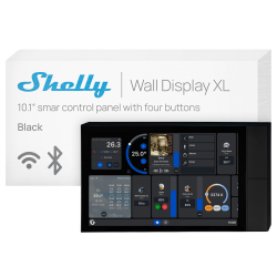 Shelly Wall Display XL Black - Wi-Fi 6 Dual Band / Bluetooth 5.4