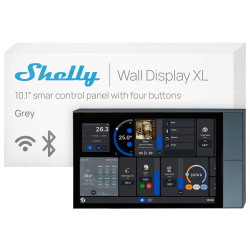 Shelly Wall Display XL Silver - Wi-Fi 6 Dual Band / Bluetooth 5.