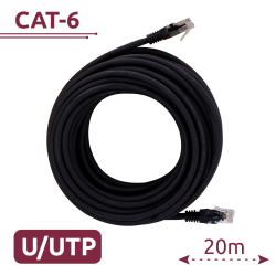Cavo UTP - Ethernet - Connettori RJ45 - Categoria 6 - 20 m - Col
