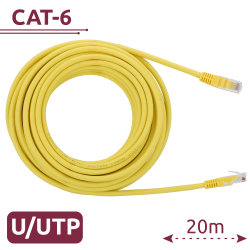 Cavo UTP - Ethernet - Connettori RJ45 - Categoria 6 - 20 m - Col