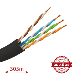 Cavo UTP - Categoria 5E - Bobina da 305 metri - Conduttore OFC, 