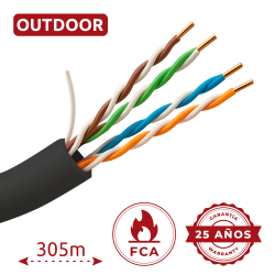 Cavo UTP Categoria 5E - Conduttore CCA 24AWG - Bobina da 305 met