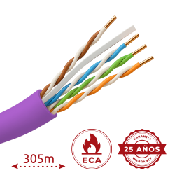 Cable UTP Uniview PVC - Categora 6 - Cumple con 90m Fluke test -