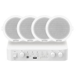 Kit audio - Amplificatore 60 W - 4 x Altoparlanti da soffitto - 