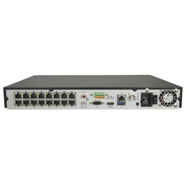 NVR security per videocamere IP 16 POE 200w
